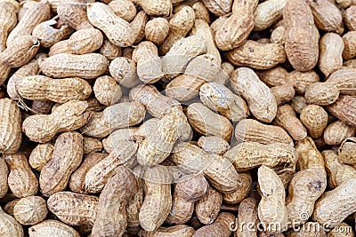 Peanuts or groundnuts in shell Stock Photo