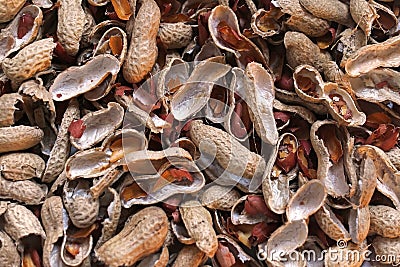 Peanuts shells Stock Photo