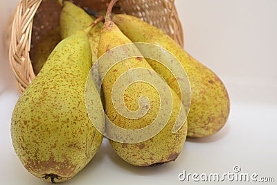 Pear fresh green fruit food vitamin nutrition food Stock Photo