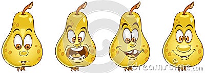 Pear. Fruit Food concept Vector Illustration