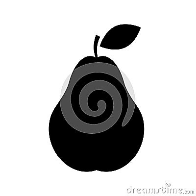 Pear Icon isolated on white background. Vector Illustration