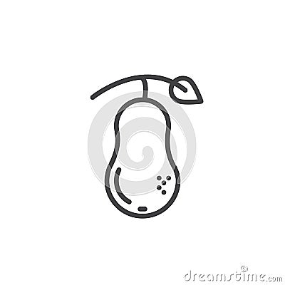 Pear line icon Vector Illustration