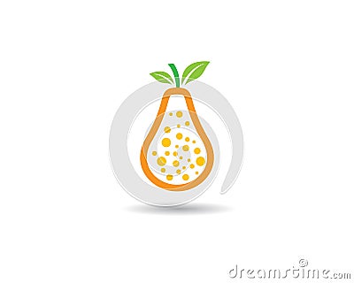 Pear logo template Vector Illustration