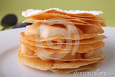 Pear mille feuille Stock Photo