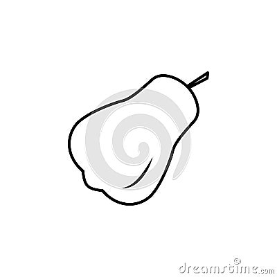 pear outline icon. Element of fruits icon. Thin line icon for website design and development, app development. Premium icon Stock Photo