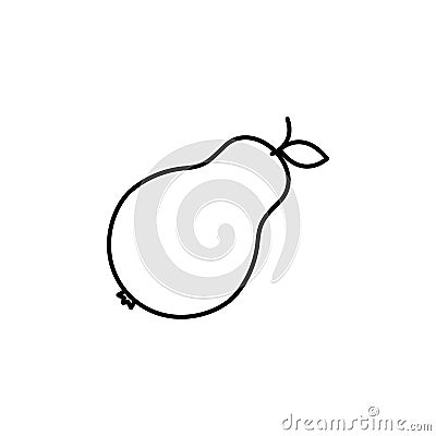 pear outline icon. Element of fruits icon. Thin line icon for website design and development, app development. Premium icon Stock Photo