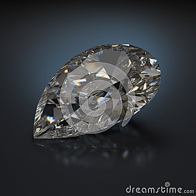 Pear shaped diamond Stock Photo
