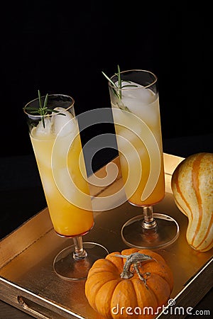 Pear Sparkler - Fall Drinks Stock Photo