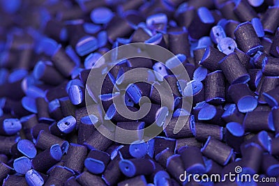 Pearl blue plastic particles Stock Photo