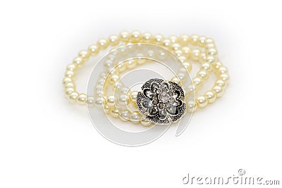 Pearl bracelet Stock Photo