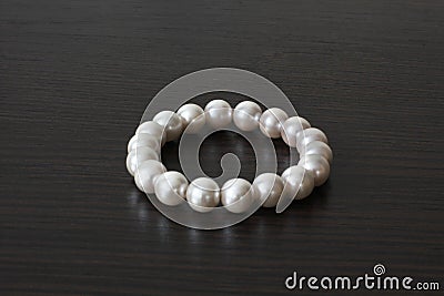 Pearl bracelet. Jewelry. Women`s jewelry. Luxury bracelet Stock Photo