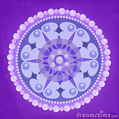 Pearl Circle Ornament Design Stock Photo