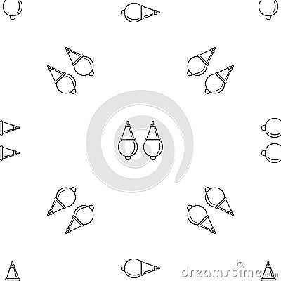 Pearl earrings pattern seamless vector Vector Illustration