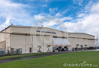 Pearl Harbor Aviation Museum hangar, Oahu, Hawaii, USA Editorial Stock Photo