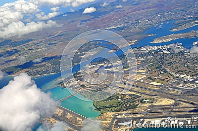 Pearl Harbor in Oahu,Hawaii Stock Photo