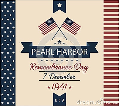 Pearl Harbor remembrance day Vector Illustration