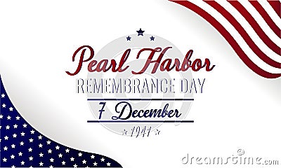 Pearl Harbor Remembrance day Vector Illustration