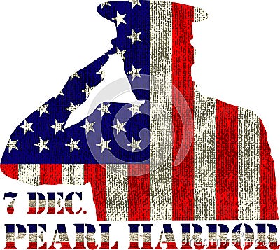 Pearl Harbor. Remembrance day Cartoon Illustration
