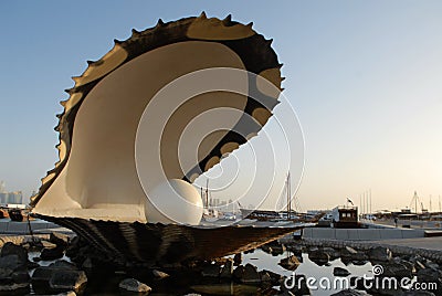 Pearl Monument in doha Stock Photo