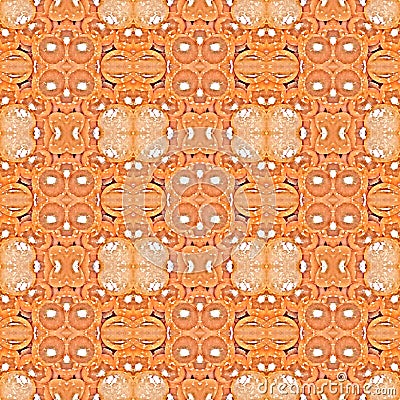 Pearl mosaic orange floral pattern Stock Photo