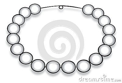 Pearl necklace Vector Illustration