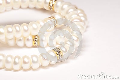 Pearl necklace Stock Photo