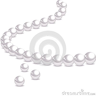 Pearl necklace Vector Illustration