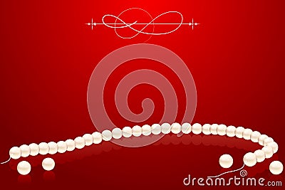 Pearl Necklace Vector Illustration