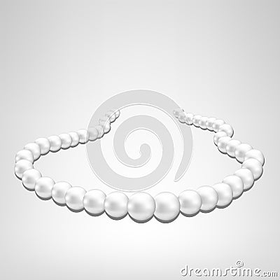 Pearl necklace Vector Illustration