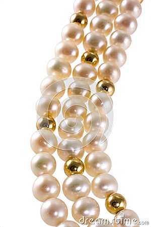 Pearl necklace Stock Photo