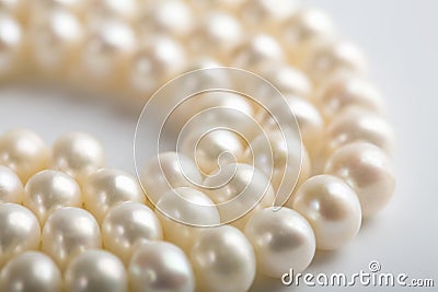 Pearl necklace Stock Photo