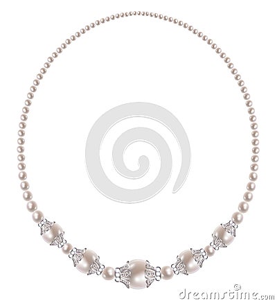 Pearl necklace Vector Illustration