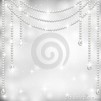 Pearl necklace Vector Illustration