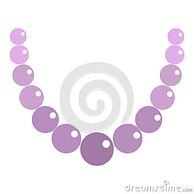 Pearl necklace icon isolated Vector Illustration