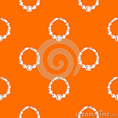 Pearl necklace pattern vector orange Vector Illustration