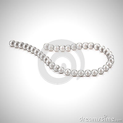 Pearl necklace vector Vector Illustration