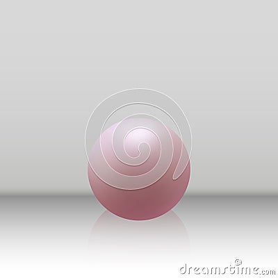 Pearl realistic 3D ball, pearls. Decor element. Beauty and fashion. eps 10 Vector Illustration