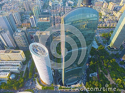 Pearl River Tower and Yajule Center, Guangzhou Editorial Stock Photo