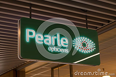 Pearle Opticien shop in shopping mall Editorial Stock Photo