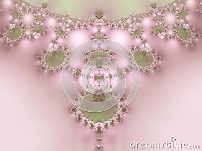 Pearls Lace Fractal Necklace Stock Photo