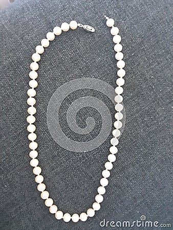 Pearls of the neck droopy Stock Photo