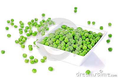Peas in a Bowl Stock Photo