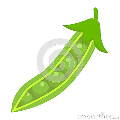 Peas flat icon, vegetable and diet Vector Illustration