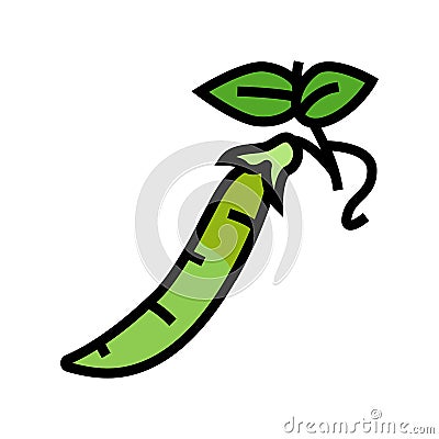 peas green color icon vector illustration Cartoon Illustration