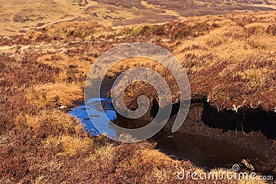 Peat hag Stock Photo