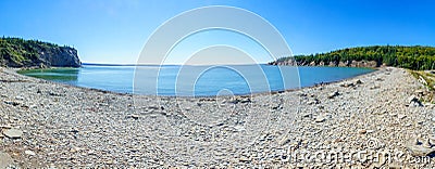 Pebble beach, Cape Enrage, New Brunswick Stock Photo