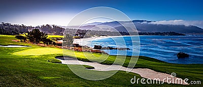 Pebble Beach golf course, Monterey, California, usa Stock Photo