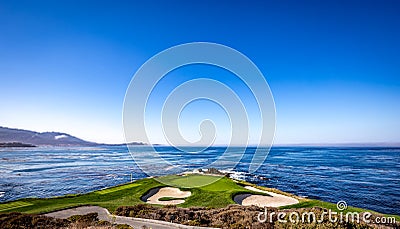 Pebble Beach golf course, Monterey, California, usa Stock Photo