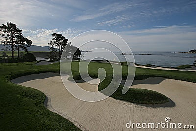 Pebble beach golf links, calif Stock Photo