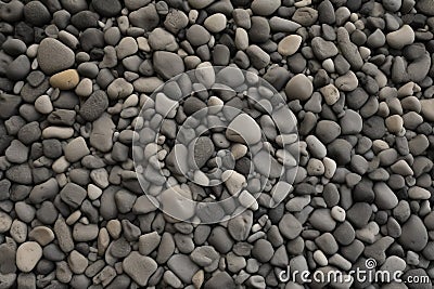Pebble concrete structure stones closeup. Generate Ai Stock Photo